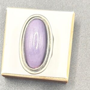 A Lg Amethyst Stone in Sterling Silver Setting